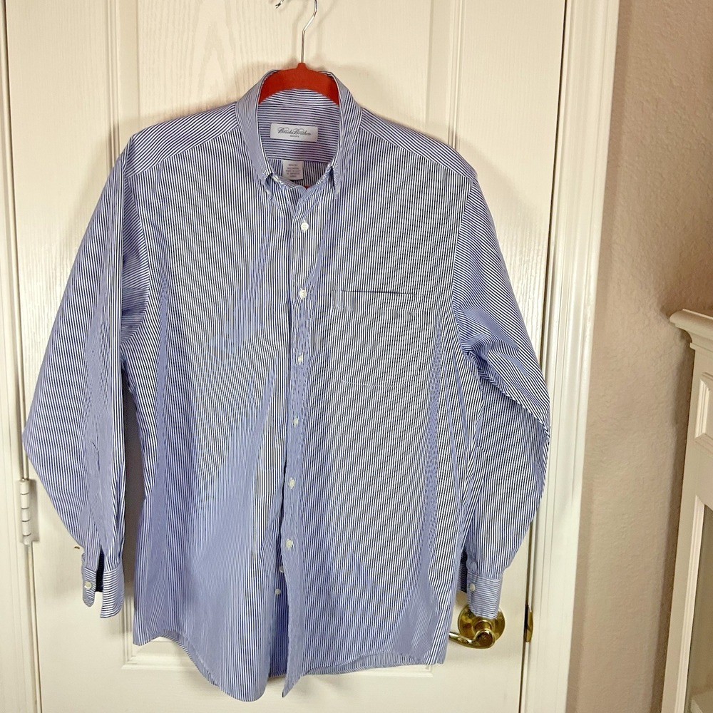 Brooks Brothers Regular Fit Non Iron Button Down Shirt Mens 15.5 2/3 Formal